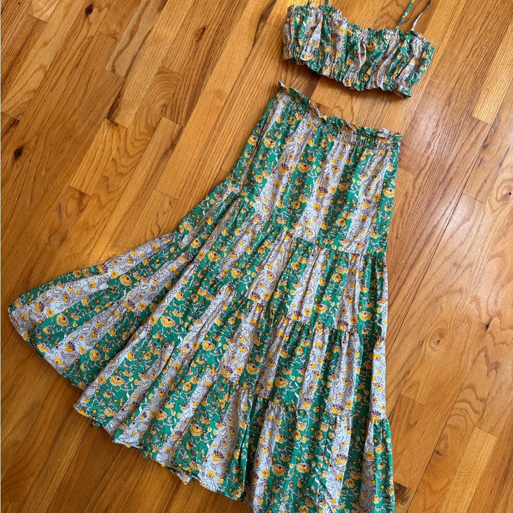 Fun Rhode 2 piece bandeau and tiered skirt set